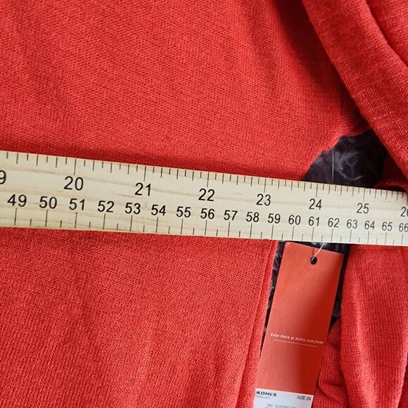 Evri Sweater Womens 2X Orange Long Sleeve Open Front Cardigan *NWT* - Picture 6 of 9